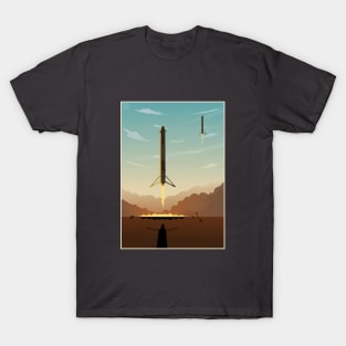 Falcon 9 heavy launch Square v.2 T-Shirt